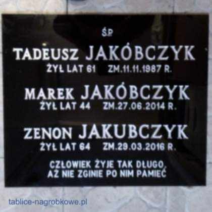 tablica nagrobna Jakóbczyk.