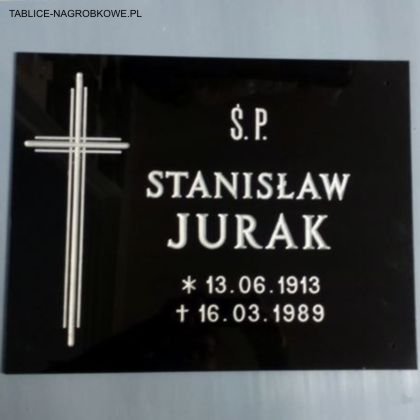 tablica nagrobkowa z plexi jurak