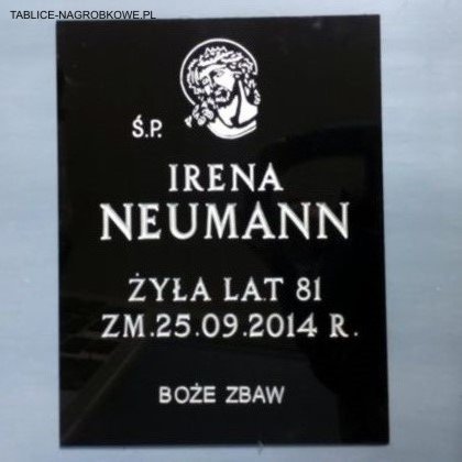 tablica nagrobkowa z plexi neumann