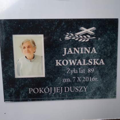 tablica nagrobkowa Kowalska