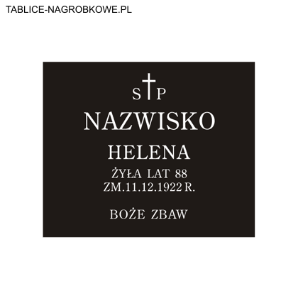 tablica nagrobkowa z 1 osobą