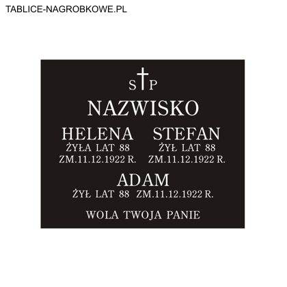 tablica nagrobkowa z 3 osobami