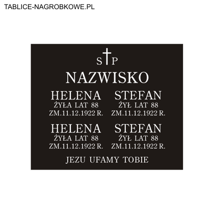tablica nagrobkowa z 4 osobami