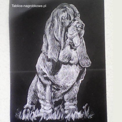 tablica nagrobkowa z plexi pies