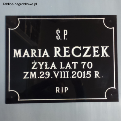 tablica nagrobkowa z plexi reczek