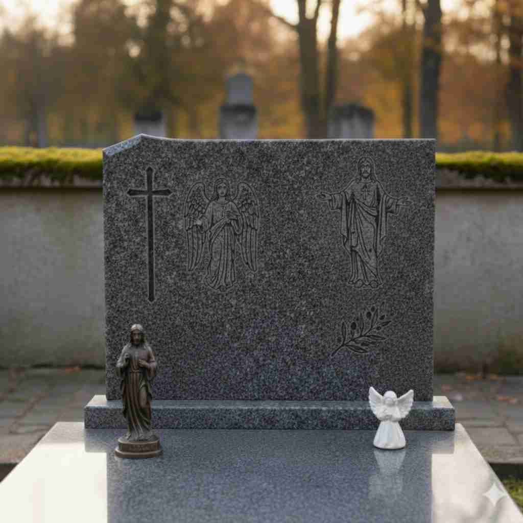 Najczęstsze symbole na nagrobkach – krzyż, róża, świeca, anioł i inne motywy z ich znaczeniem