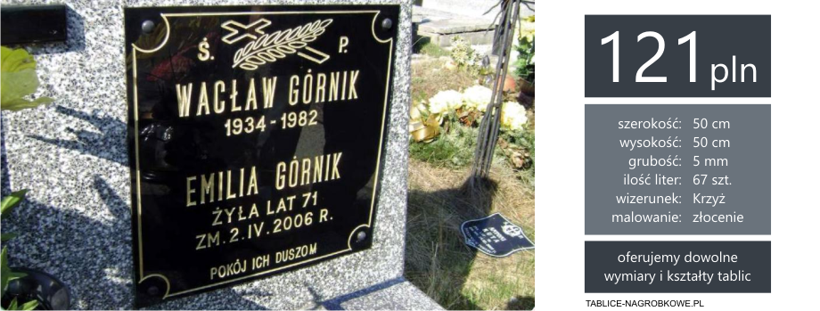 tablica nagrobkowa cennik