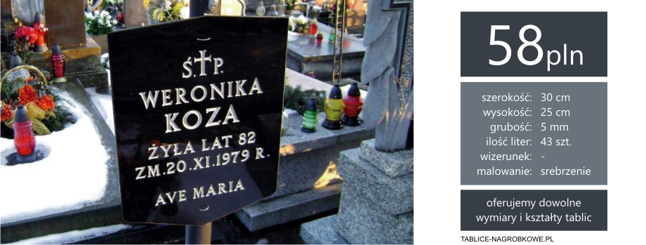 tablica nagrobkowa cena