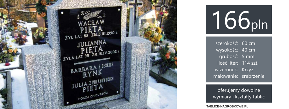 tablica nagrobkowa wycena